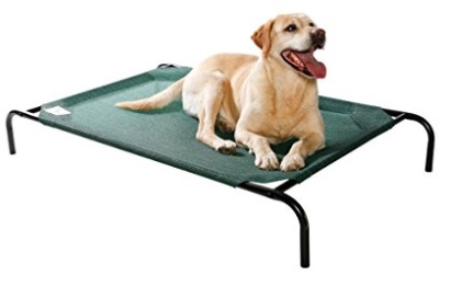 Coolaroo Elevated Dog Bed in Color Green