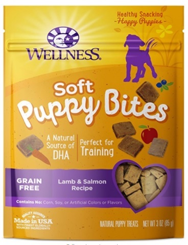 Soft, chewy, perfectly-sized treats specially for puppies made with premium lamb and salmon