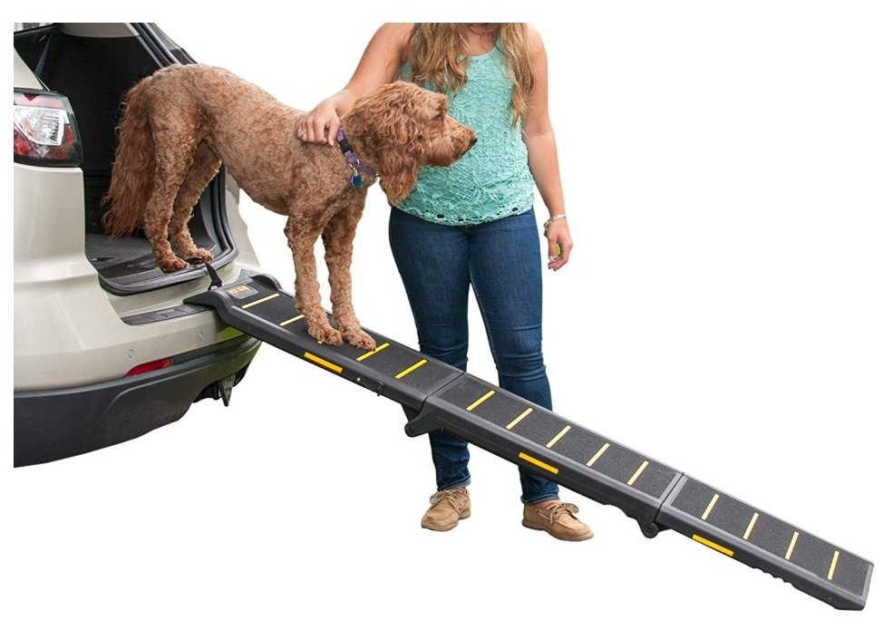 Easy to install and non-slip surface dog ramp.