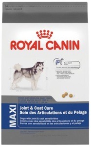 Royal Canin Maxi Joint & Coat Care is designed for adult and mature large breed dogs