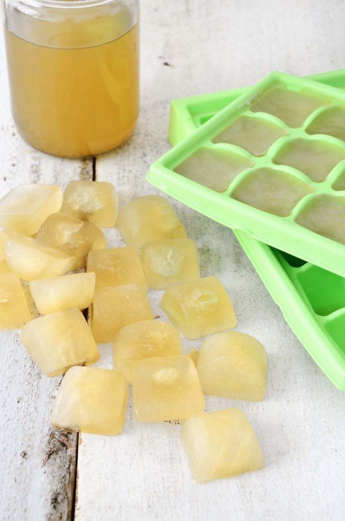 Chicken broth ice cubes for dogs